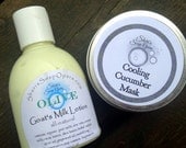 Set-Cooling Cucumber Facial Mask AND Goat Milk Lotion from scratch- All NATURAL