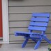 Cedar Patio Chair for Outdoor Relaxation - color: Blue Fish