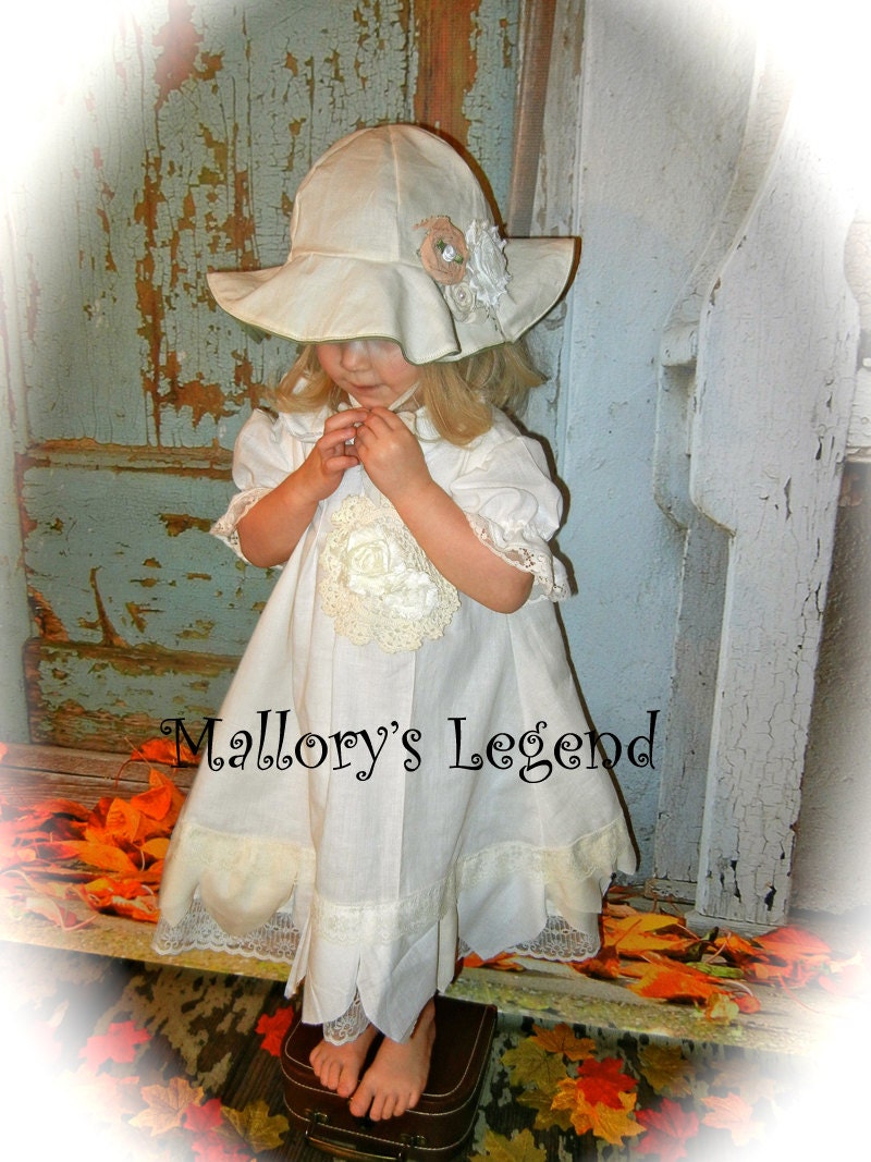 ThanK HeaVen For Little Girls Vintage InSpired ShaBby ChiC One Of A KinD / Communions / BaptismS / Weddings / More