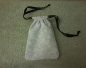 White Cotton Draw-string Pouch
