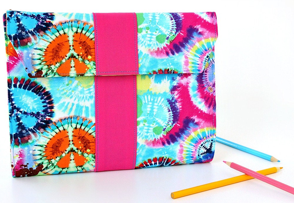 NEW product - Pencil Portfolio - art toy - gift for kids - Peace Signs (Made To Order)