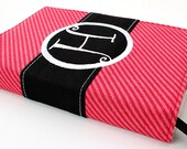 Monogrammed Sketchbook - personalized journal - notebook - artist sketch book - Stripes