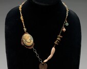 Found object cameo necklace