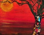Original Contemporary Modern 16''x20'' ''Tree Of Life''  Art Painting By Sena Tidwell MADE4U