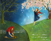 Print of Painting based on Psalms Verse- 8 x 10 Bible Art for Women- Painting for Encourgement
