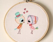 Embroidered Love Birds pdf Pattern
