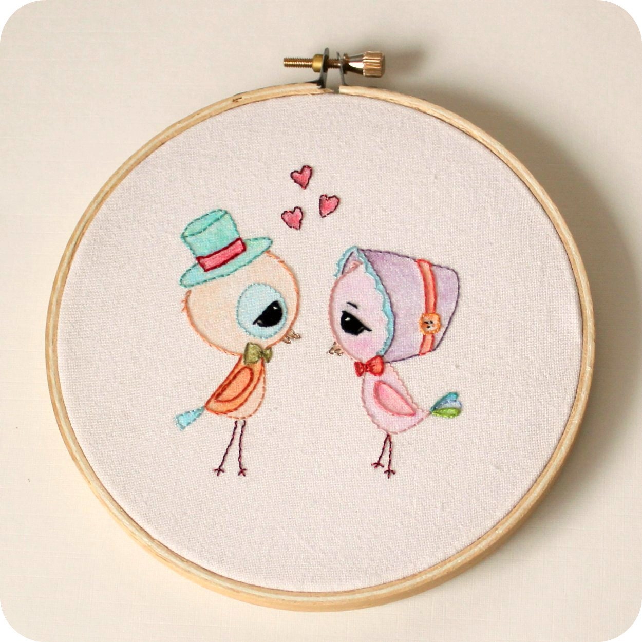Embroidered Love Birds pdf Pattern