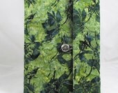 Quilted iPad / Xoom / Kindle Fire HD 8.9 / Nook HD Plus Case Cover Sleeve - Green Floral Batik