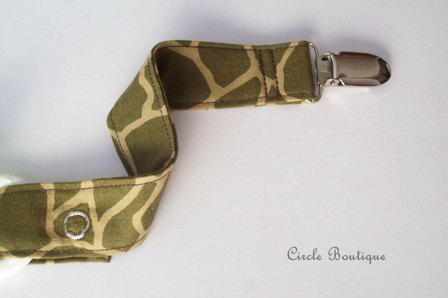Giraffe Skin Pacifier Clip / Toy Clip / Snap / Ready to Ship