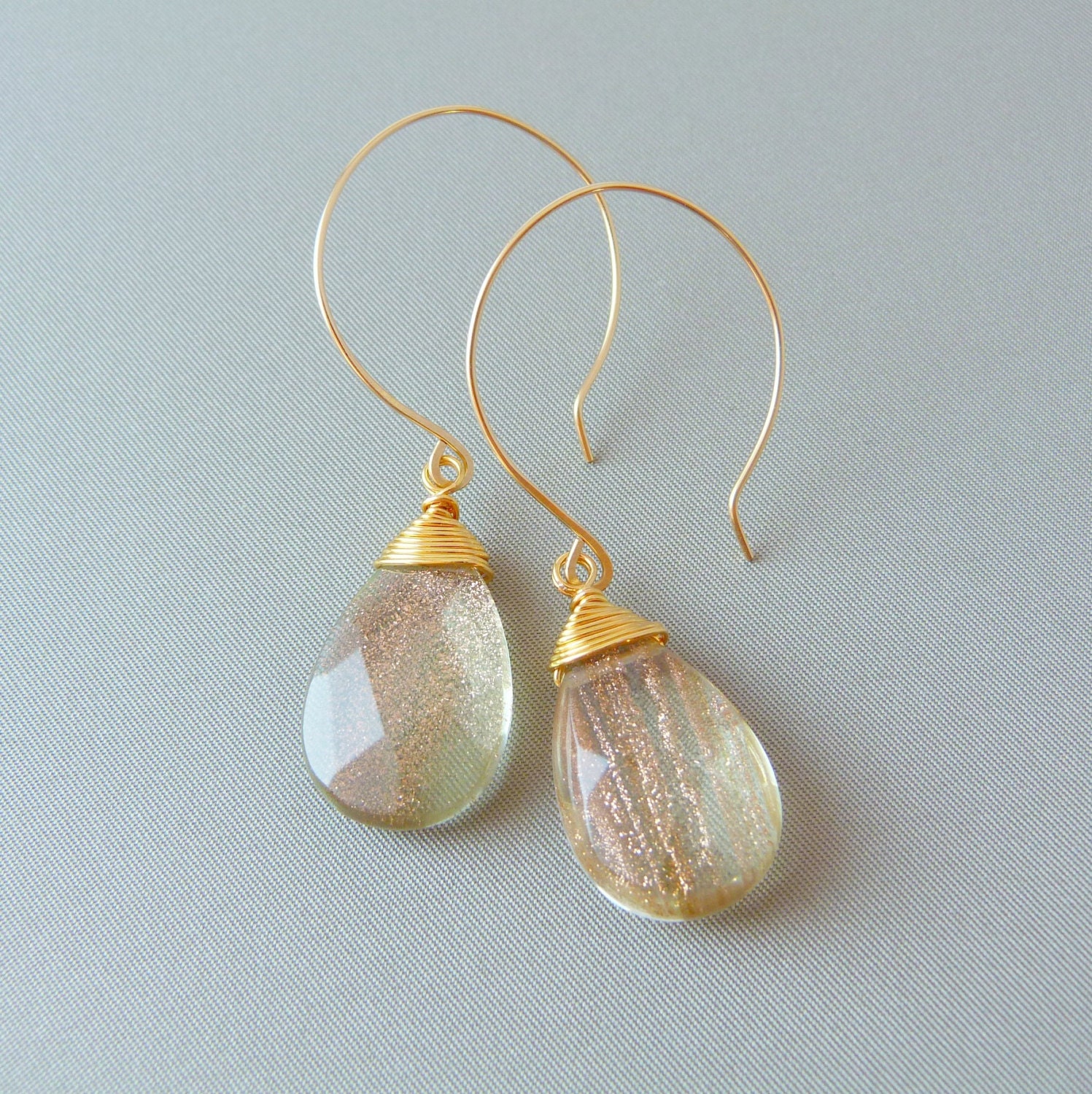 Modern Drop Earrings - Large 14K Gold FILLED Ear Wires