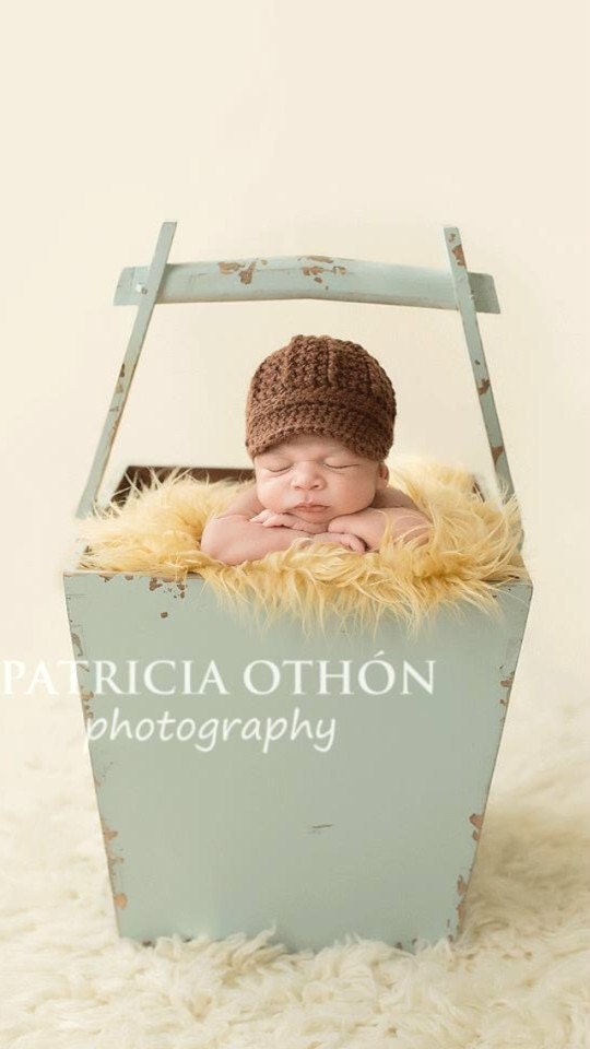 Newborn Hat, Newsboy Hat, Baby Boy Hat, Photography Prop