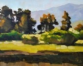 Landscape Oil Painting - Golden Lights  - 5x7