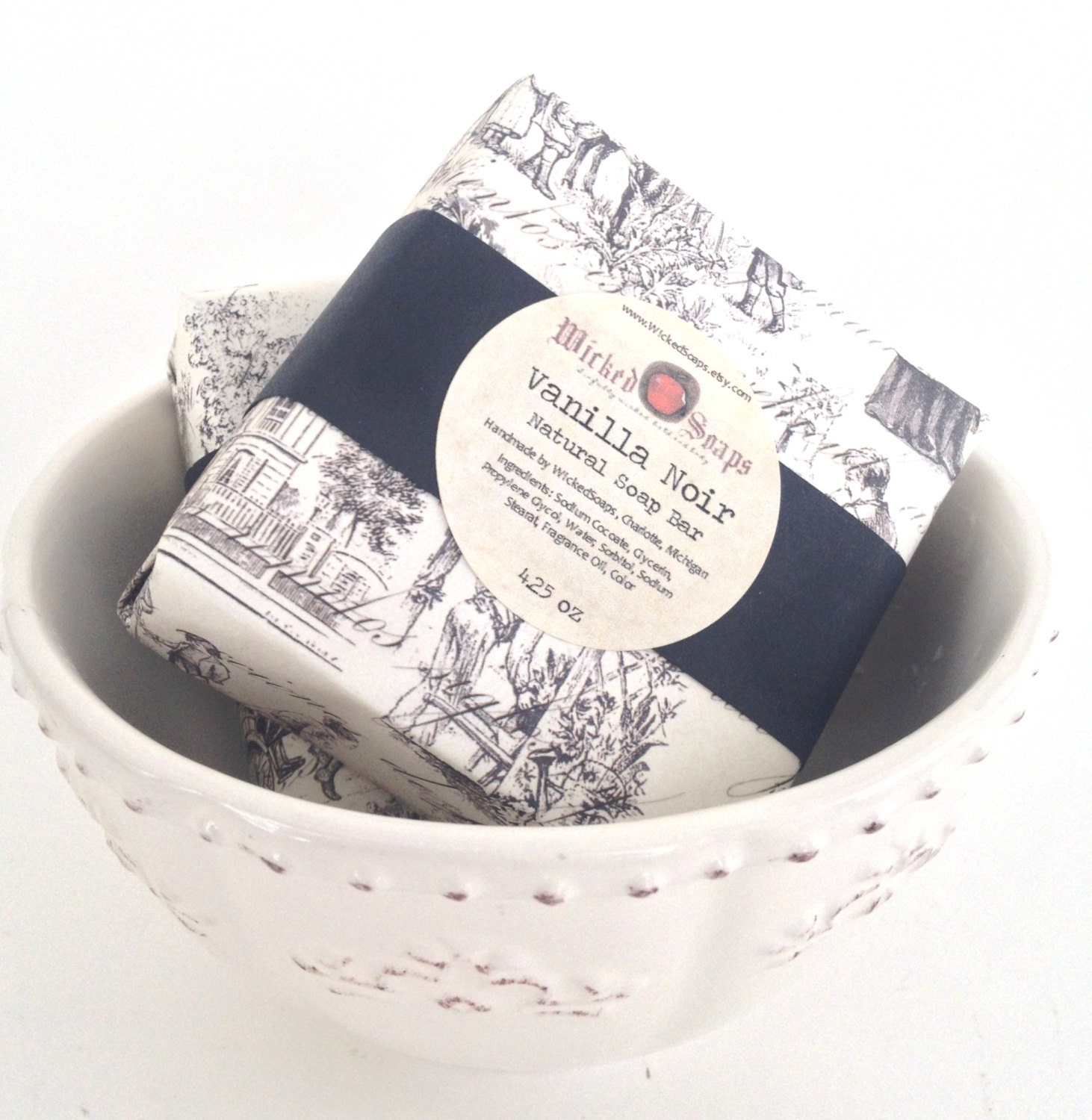 Vanilla Noir Natural Soap Bar by WickedSoaps