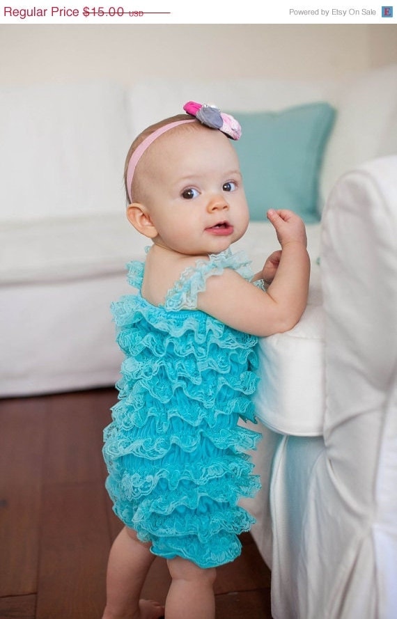 MEMORIAL DAY SALE Lace Baby Romper - Other Colors Available