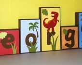 Personalized Wood Blocks - M2M Circo's Roar n' Stomp bedding - Baby Room Decor Custom Name Letters - Baby Letter Blocks