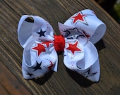 Red, White and Blue Star Boutique Bow