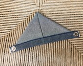 denim newborn boy newspaper hat plaid photo prop Ready To Ship