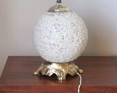 Vintage Swag Lamp / Vintage Round Hanging Lamp CONFETTI Plastic Swag Lamp