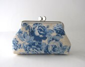 Frame Card Case- blue rose