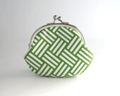 Frame Coin Purse- green tatami