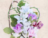 bridal flower crown, spring flower head piece, wedding hair