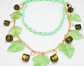 Lucite and Enamel Chain Necklace