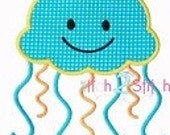 Boy Jellyfish Applique Design perfect for the Summer Beach Days on a onesie or t-shirt 3m,6m,12m,18m,2t,4t,6t,8