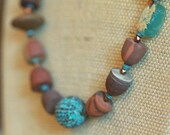 Printstone Jasper Necklace with Ancient Roman Glass and Verdigris Patina Brass Rare Australian Jasper Matching Earrings Gemstone Jewelry - CatchingWaves Printstone Jasper Necklace with Ancient Roman Glass and Verdigris Patina Brass Rare Australian Jasper Matching Earrings Gemstone Jewelry - CatchingWaves