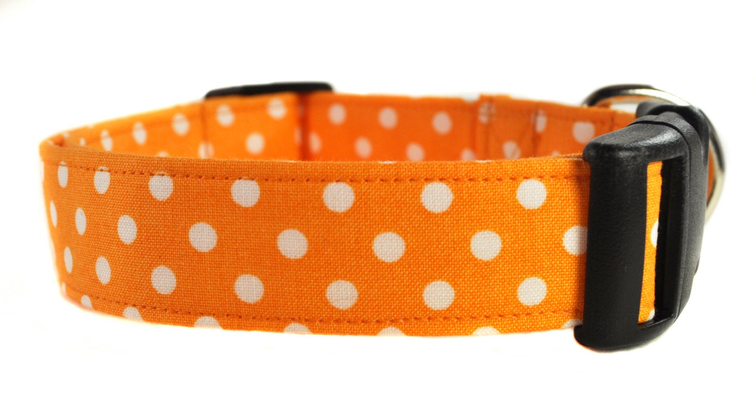 Polka Dot Dog Collar - Orange Dots