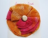 Large African Fabric Flower Hair Clip
