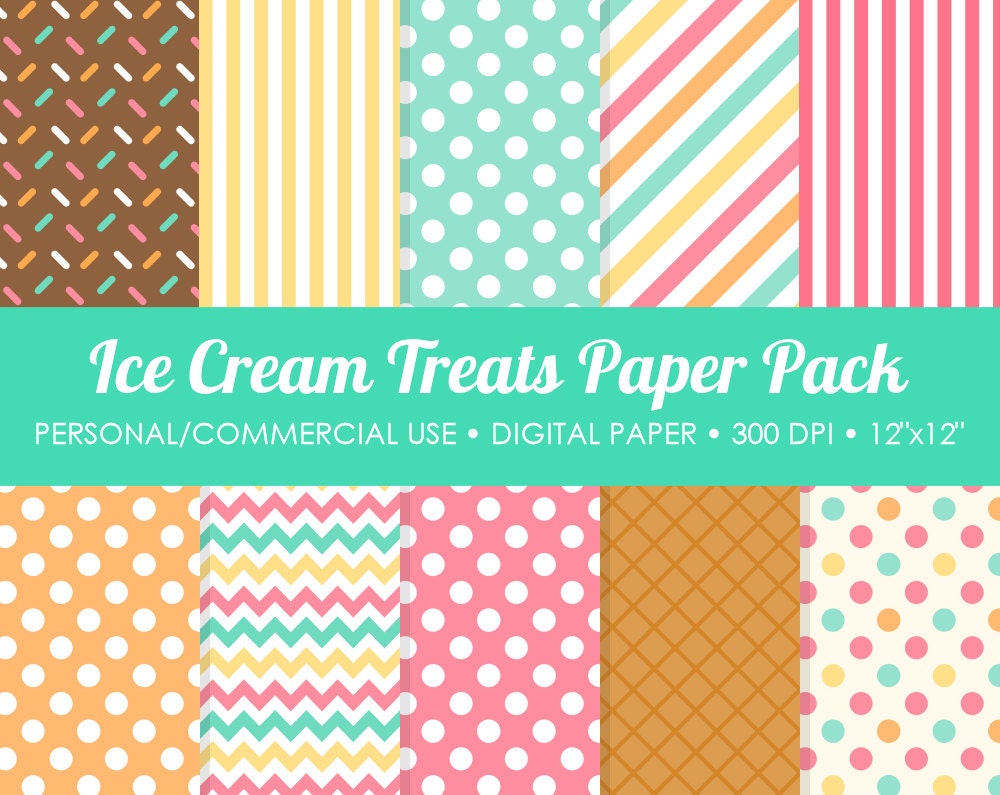 Rainbow Digital Printable Paper Pack - For Commercial or Personal Use