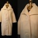 Chic1950s / 1960s ivory wool coat  with huge oval buttons vlv rockabilly Audrey Hepburn  classic chic timeless - size Medium