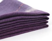 Set of 4 - Luxe Linen Napkins in Plum