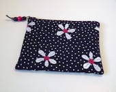 Zippered Pouch, Makeup Bag, Gadget Bag, Clutch Bag, Linen Purse