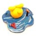 Parker BOTTOM'S UP Snorkeling Figurine - Polymer Clay Character StoryBook Scene Sculpture