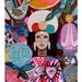 10x12,5 inches Print. Vase of flowers, art painting flowers, bohemian, folk, funky, naive, primitive.
