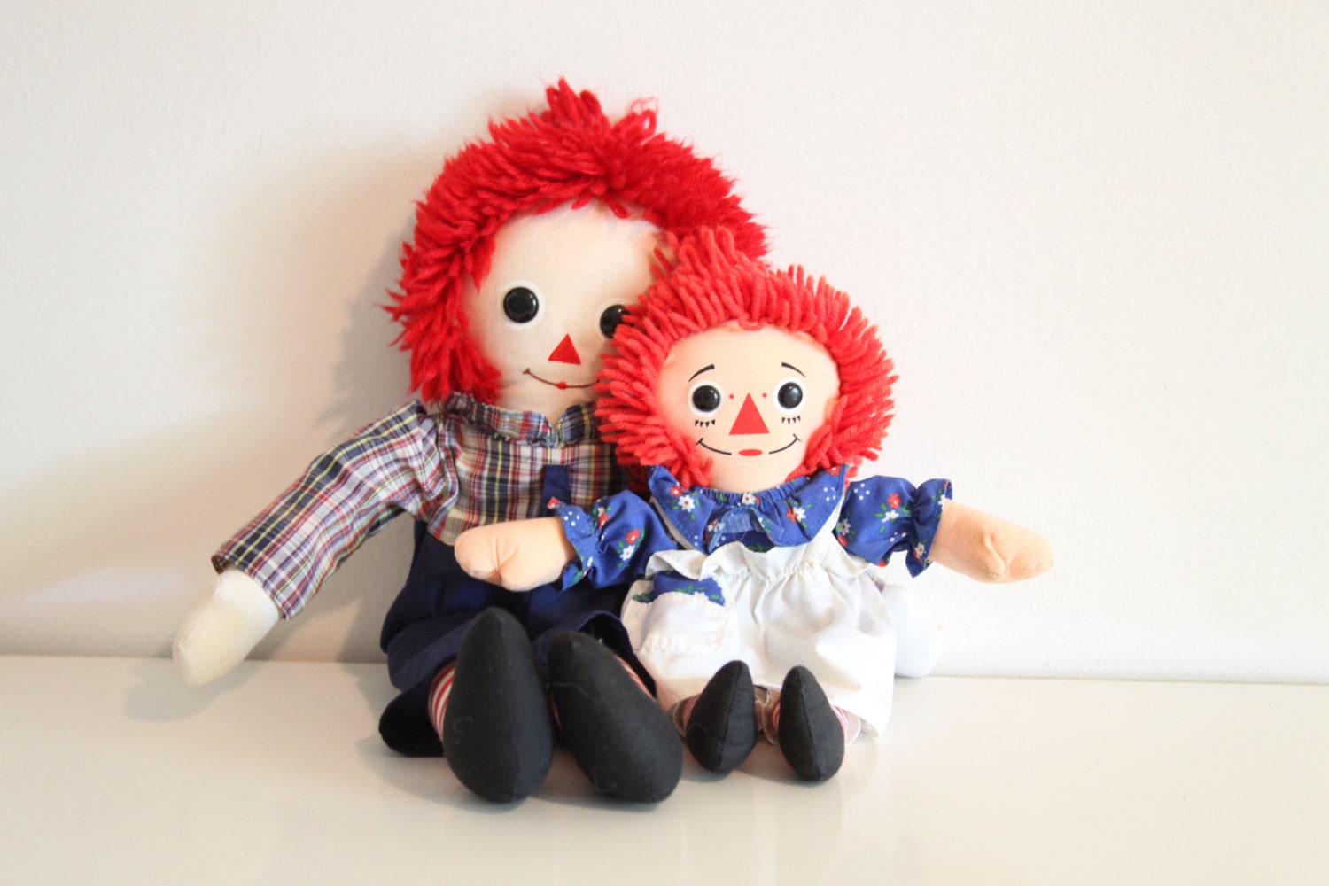 Vintage Raggedy ann and andy dolls