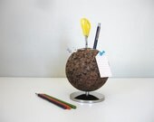 revolving cork desk organizer