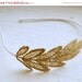 Memorial Day Weekend Sale Gold Lace Headband - Ariadne - Gold Lace Bridal Hair Piece Bridesmaid Fascinator - For Her
