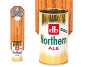 Gift for Him Wall Mounted Bottle Opener with DB Northern Beer Can Cap Catcher, Great Best Man Gift for Groomsmen