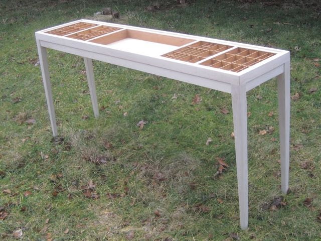 Tall console display table, custom made