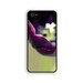 Floral Phone case for women- iPhone5 case violet tulip - bright lime green - boho fashion - rubber iphone5 case