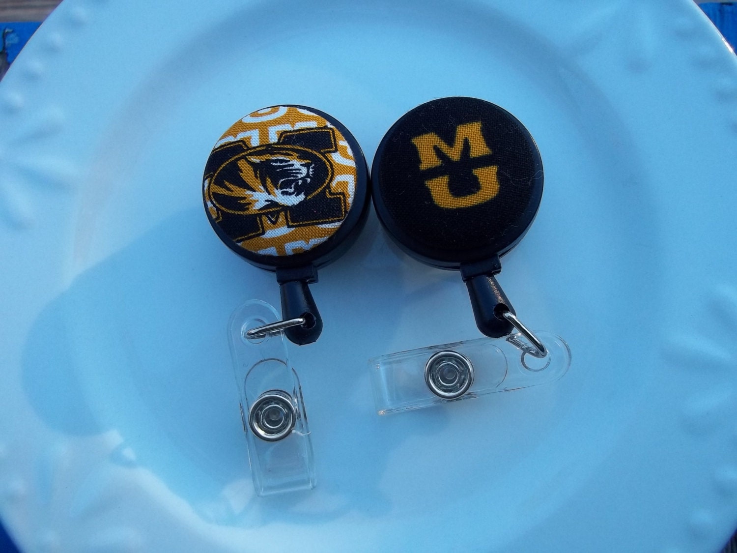 2 Mizzou Name Badge Reels University of Missouri You Choose Design