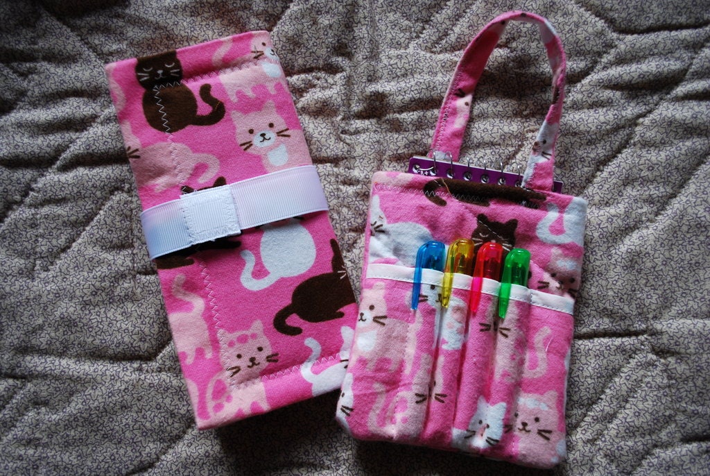 Gift Set - Mini Chalkboard to Go and Little Author Tote - sweet cats