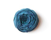Rosette Brooch Pin Deep Blue Flower Boutonniere Flower Pin 2 inch