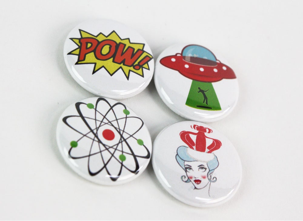 Badge Sets - 4 Pinback Buttons
