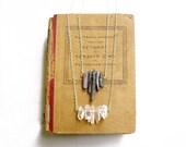 Crystal Quatz Necklace, Rough Quartz Points Necklace, Stone Color and Length of Your Choice - Modern Tribal Lapidary