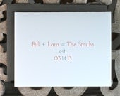 Wedding Thank You Cards / Thank You Cards / Thank You Card Sets - Personalized Name and Date Cards