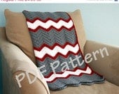 Sale Instant download, Crochet afghan pattern, chevron blanket pattern, crochet throw patten, easy baby blanket pattern, permission to sell