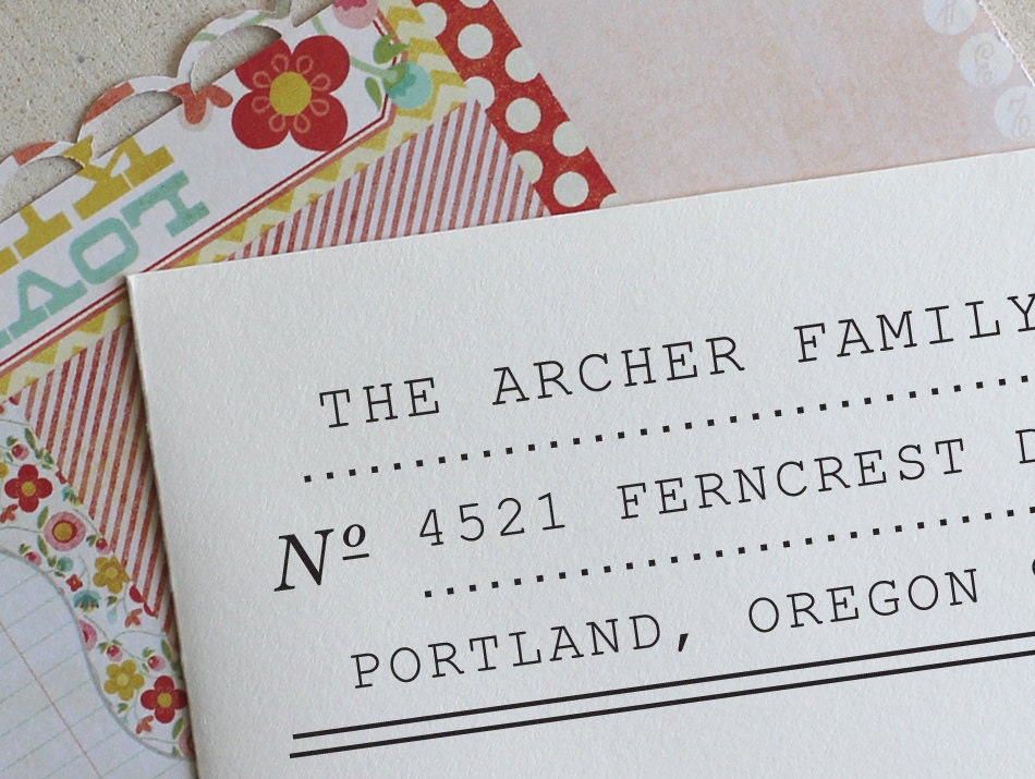 Custom Rubber Stamp - Self Inking Address Stamp - Archer